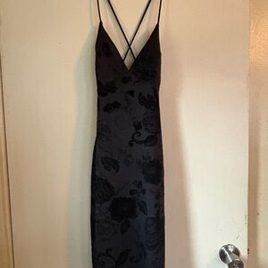 Elegant Black Floral Dress